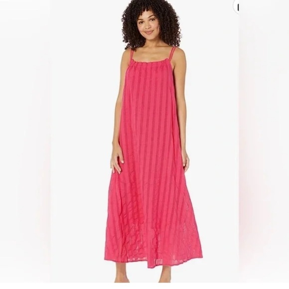 Steve Madden Dresses & Skirts - NWT M BB DAKOTA spaghetti strap pink loose fit woman cotton maxi dress coastal